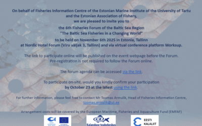 INVITATION: Fisheries Forum VI “The Baltic Sea Fisheries in a Changing World” on November 6th, 2025 in Estonia, Tallinn